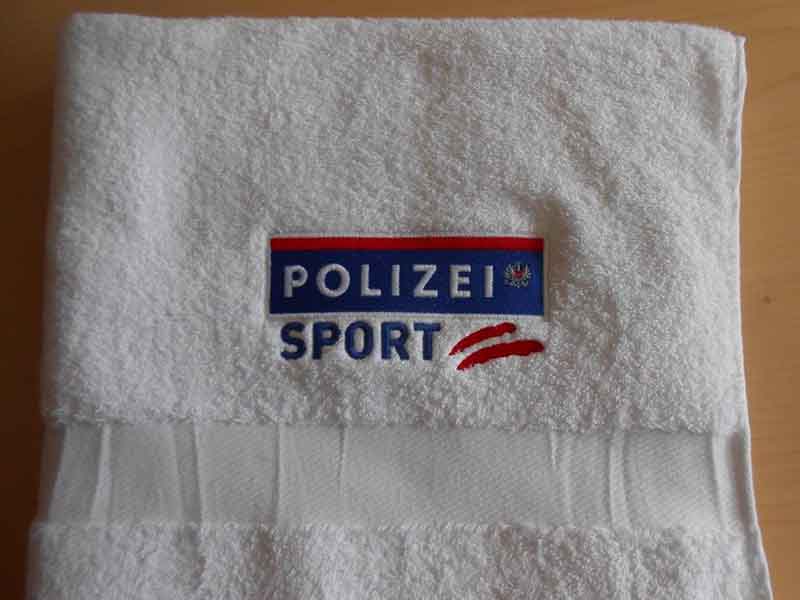 Handtuch Polizei Sport