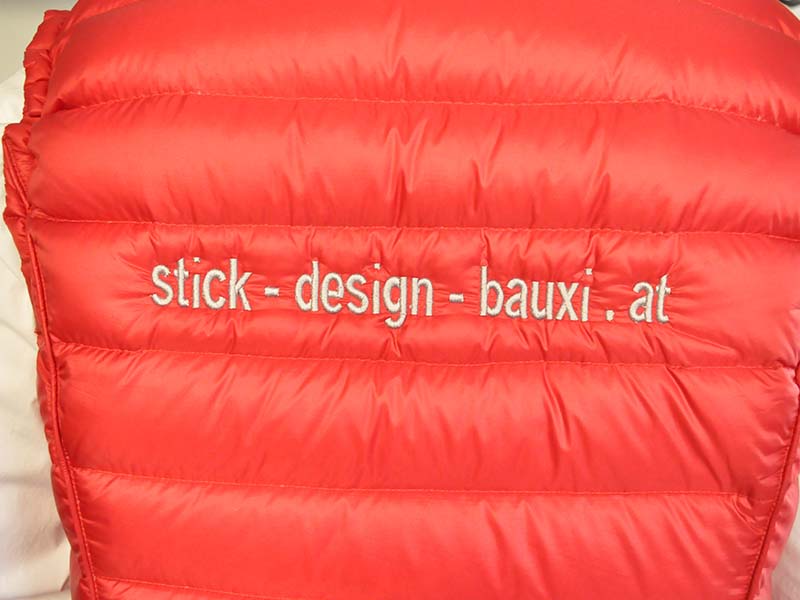 Weste – Stick Design Bauxi – Rücken